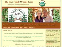 Tablet Screenshot of dyerfamilyorganicfarm.com